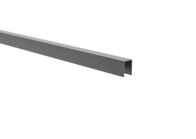 Aluminium Abschlussleiste Click-lock FC20 2000mm Anthrazit Sichtschutzzaun