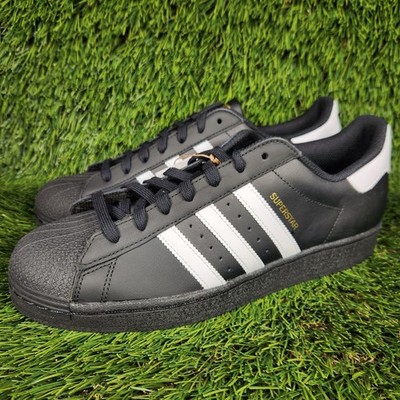 Adidas Superstar Mens Black White Stripes Classic Shell Toe