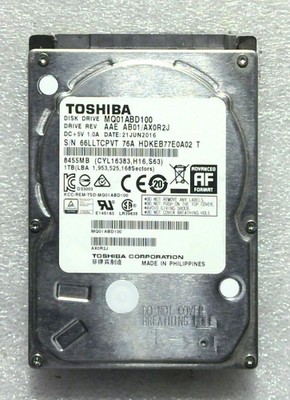 Toshiba - MQ01ABD100 - 1TB - AAE AB01/AX0R2J - SN: 66LLTCPVT