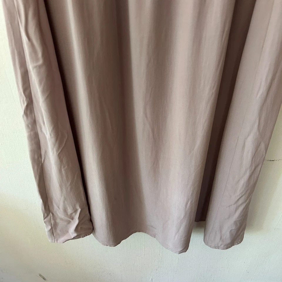 Eileen Fisher Silk Maxi Skirt Womens Large Purple Elastic Waist - Image 3 of 4