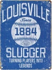 Blue Baseball Distressed Retro Vintage Metal Tin Sign 16 x 12 inches