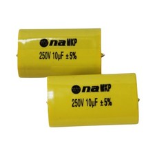 10 Microfarad 250 Volt Metalized Bass Blocker Film Capacitors Pack of 25