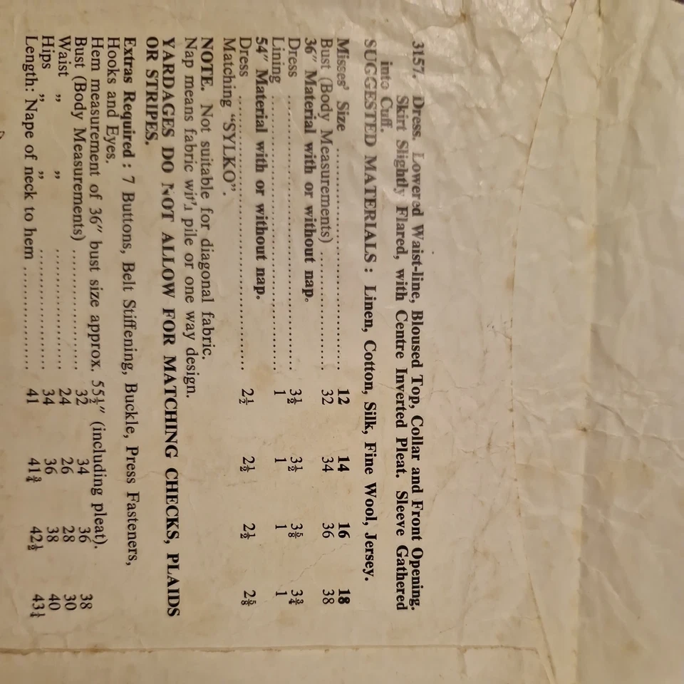 Vintage Drop Waist Dress Sewing Pattern LeRoy 3157 Bust 34 - Image 3 of 4