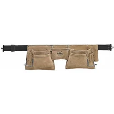 Clc Work Gear I427x Tool Apron, Tool Belt, Tan, Leather, 12 Pockets