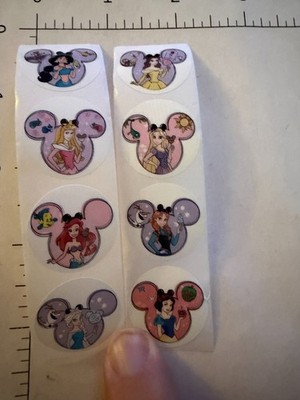 STICKER SHEET: Disney Princess ariel belle jasmine aladdin 
