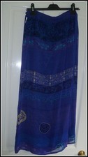 DIDIER PARAKIAN  LINED VISCOSE WRAP SKIRT - SIZE 16