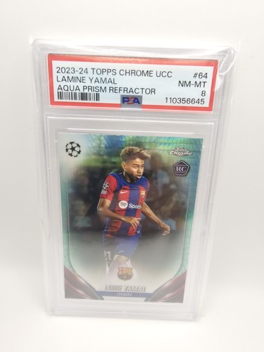 Lamine Yamal [Prism Refractor] #64 2023 Topps Chrome UEFA Club card