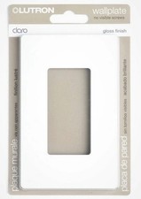 Lutron/Claro CW-1-WH - Single Gang Wall Plate - 1 Pack No Visible Screws 