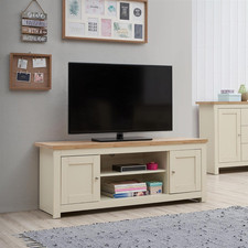 Timber Art Design UK Lisbon TV Unit Cabinet Stand Large with Steel Handles 2 Doo