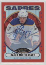 2021-22 O-Pee-Chee Platinum Retro Rainbow Red Casey Mittelstadt #R-47 Auto 4z8
