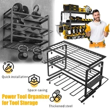 Power Tool Organizer Wall Mount,Extended Large Heavy Duty Drill Holder,3/4 Layer