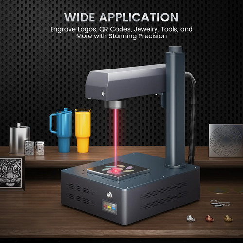 Monport 60W Pro MOPA Fiber Laser Engraver AutoFocus Colorful 3D Marking Machine