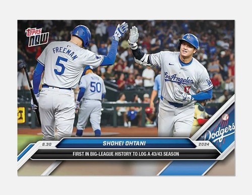 Shohei Ohtani 2024 Topps NOW #616 MLB Dodgers 43 HR 43 SB Historic Season