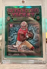 2021 Panini Optic Trey Lance Winning Ticket Rookie RC Green Pulsar #2/30 NFL