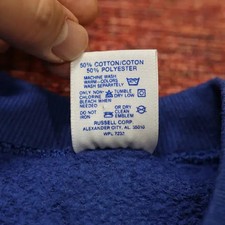 90s Vintage ZERZEES Jersey Sweatshirt, Blue, Size 50 Cotton/Polyester