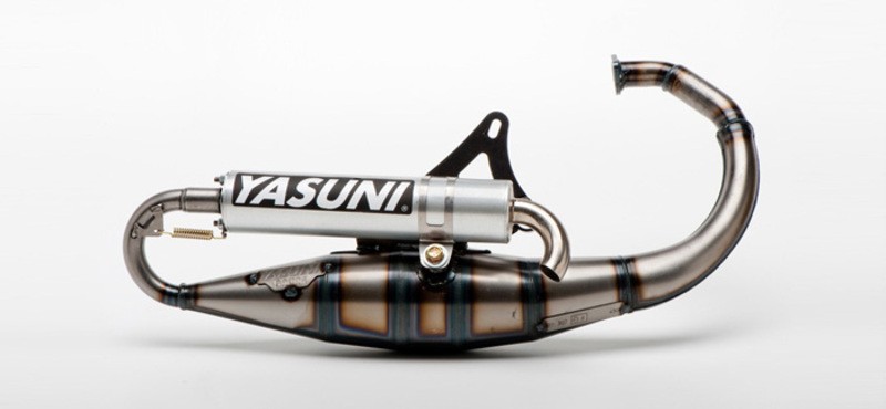 Pot d'échappement Yasuni R en carbone pour scooter 50cc moteur Minarelli Horizontal