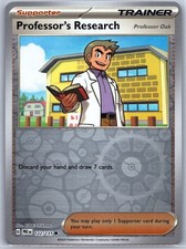 Professor's Research Prof Oak 122/131 Prismatic Evolutions Pokemon Rev Holo NM