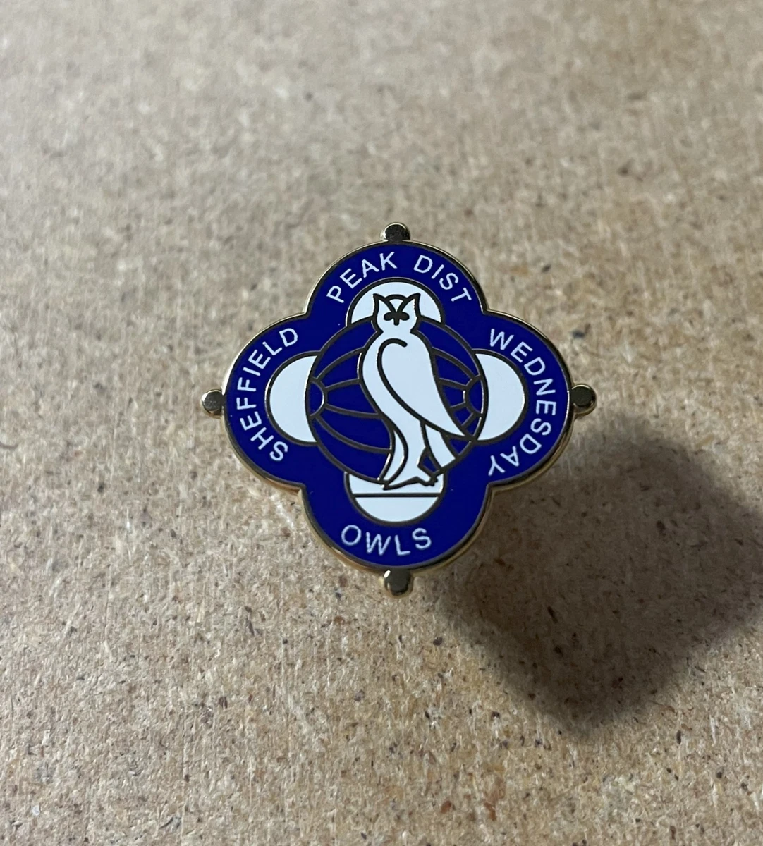 Badge Rare Sheffield Wednesday Football Club, émail, Fabrication UK