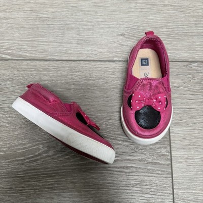 Baby Gap Disney Minnie Mouse Slip On Sneaker Metallic Pink 6 Toddler