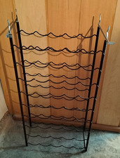 Weinregal Metall schwarz für 45 Flasche, Halter für Wandbefestigung, ergänzbar