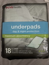 CVS Health Underpads X-Large Maximum Absorbency Scented Disposable 18 Count