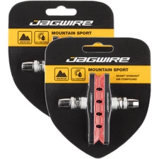 Pack of 2 Pairs Jagwire Mountain Sport V-Brake Pads Threaded Post Red