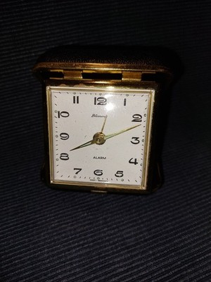 Blessing Wecker Reisewecker Gold Schwarz Vintage