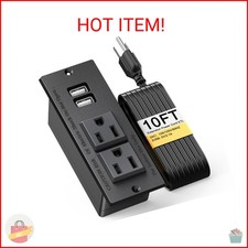 Kungfuking Desktop Power Grommet Conference Recessed Power Strip in Desk Outlet