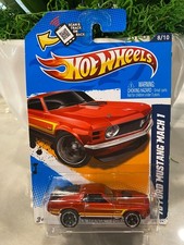 2012 Hot Wheels Muscle Mania - Ford '70 Ford Mustang Mach 1 - Red