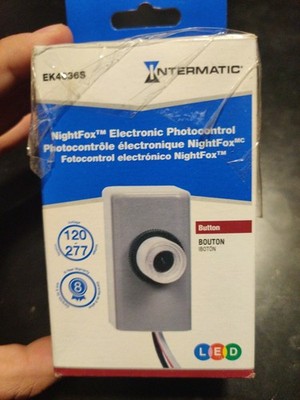 Intermatic EK4036S Nightfox Electronic Photocell 120V/ 277V     **SHIPS FREE**
