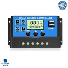 Versatile 30A Solar Charge Controller for 12V/24V Systems - User-Friendly LCD