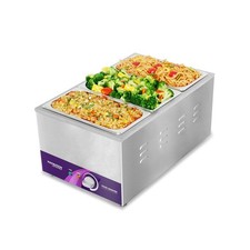 ETL Listed 3-Pan 18L Commercial Food Warmer with Non-Leakage Stretch-Forming ...