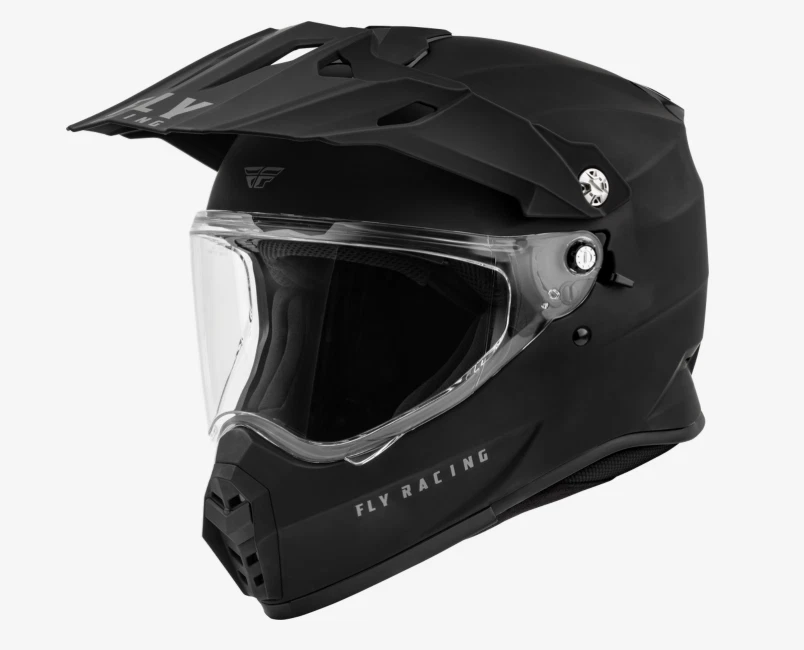 Fly Racing Trekker Solid Adventure Helmet Matte Black XL