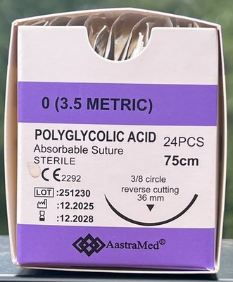 0/0 PGA Suture  Polyglycolic Acid, Veterinary Dental