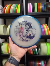 Axiom Discs Particle Eclipse Hex 176g #4 Halloween Big Jerm Blue Glow Disc Golf
