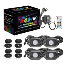 RGBW LED Cube Pod Work Light Bar Multi-color Changing Strobe Bluetooth Music UTV