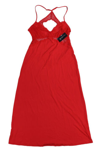 INC International Concepts Solid Color Lace Trim Long Length Nightgown NWT - Picture 3 of 6