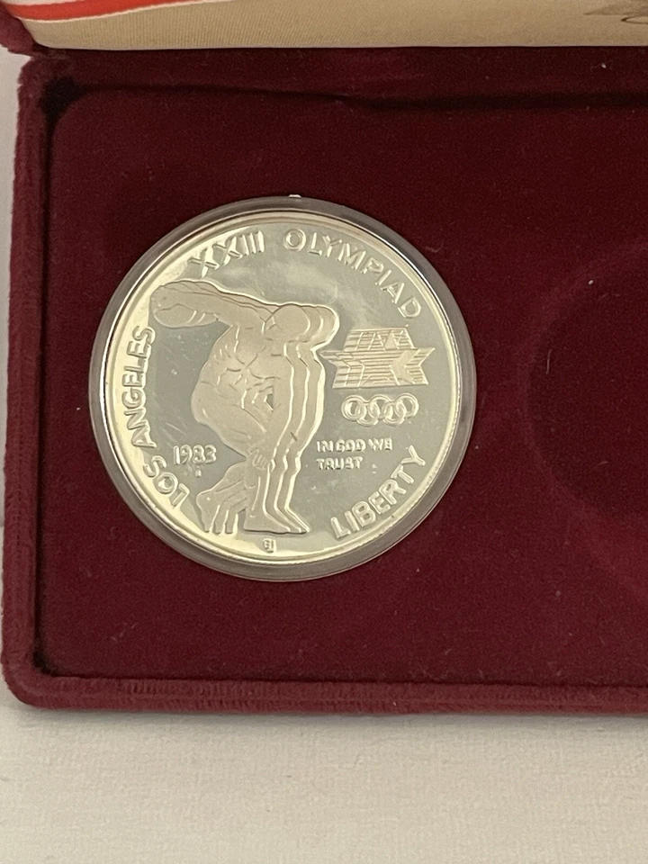 VTG 1983-1984 Los Angeles Olympics Commemorative 2 Coin Set Proof   - Image 4 of 4