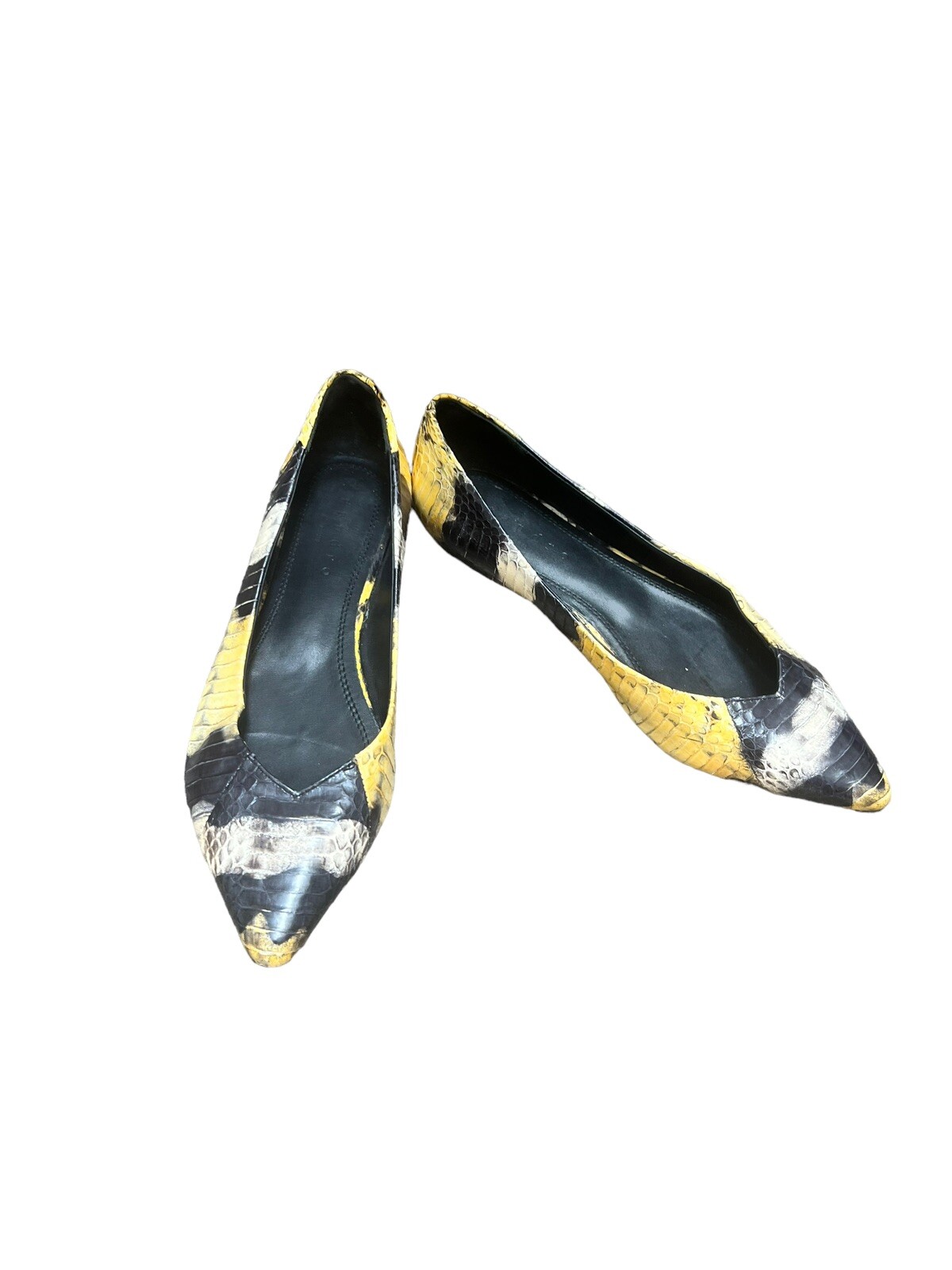 Sandro Ambra Leather  Python Snakeskin Ballerina … - image 5