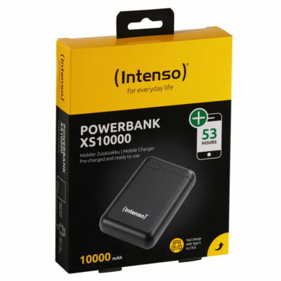 Intenso Powerbank mobile Ladestation Slim XS 10000 mAh Typ A / C USB OUT schwarz