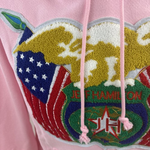Auténtica sudadera con capucha Jeff Hamilton Classic Logo Grande Rosa Campeón - Imagen 5 de 11