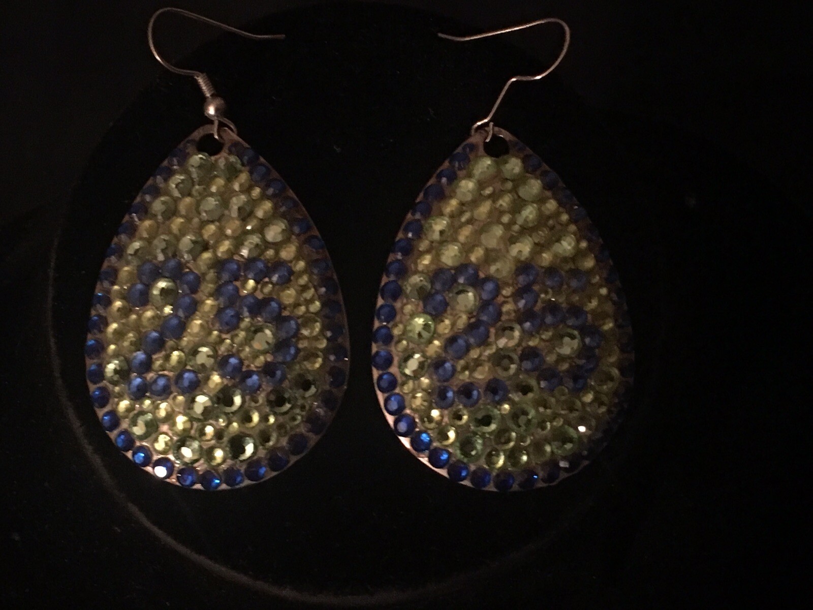 Seattle Seahawks Green & Blue Rhinestone Richard Sherman #25 Teardrop ...