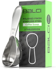 - Stainless Steel Coffee Scoop (2 Tablespoon Scoop) Exact Measuring Spoon for