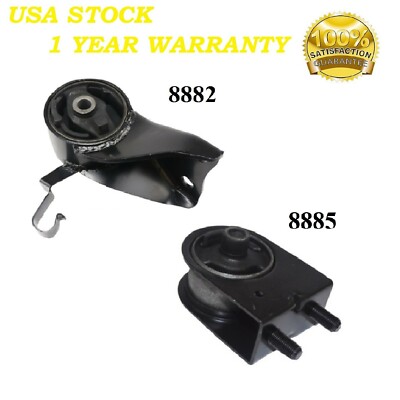2 PCS FRONT & REAR MOTOR MOUNT FIT 1999-2000 MAZDA PROTEGE 1.8L