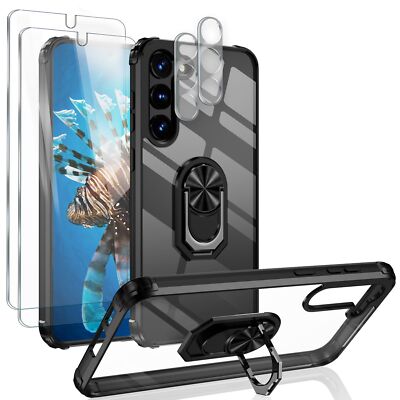 Klare Ring Hülle für Samsung Galaxy S23 Plus, mit 2x Displayglas 2x Kameraglas