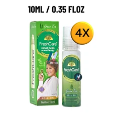 FRESHCARE Minyak Angin GREEN TEA Herbal Aromatherapy Roll On Medicated Oil 4pcs