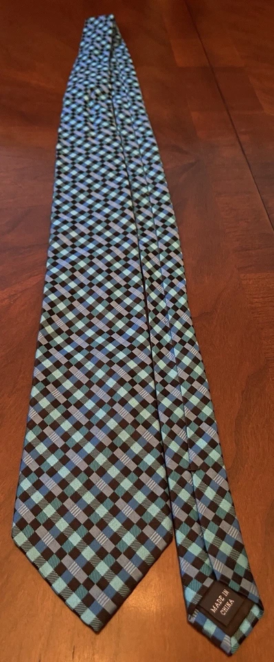 Corbata de cuello Sean John azul 100 % seda para hombre hecha en China Foto 3 de 4