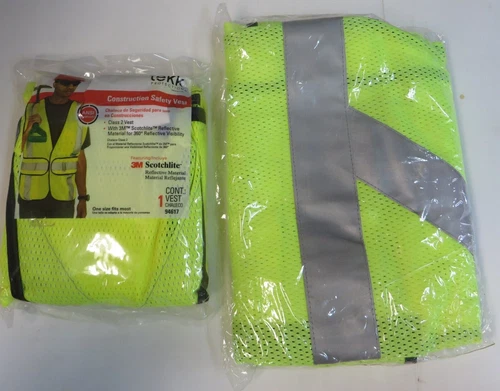 Genuine 3M Scotchlite 94617 Class 2 Type A YELLOW Safety Vest 2 PACK  AS PICTURE - product listing photo