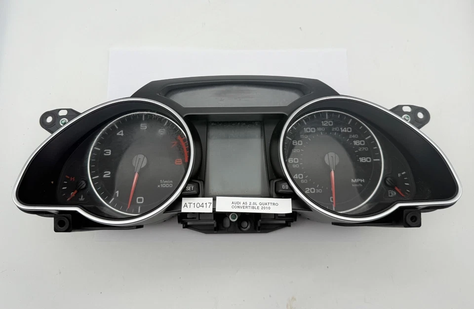 Medidores de cuadro de instrumentos velocímetro convertible OEM 10-12 Audi A5 2,0 L Quattro Foto 2 de 4