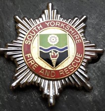 OBSOLETE SOUTH YORKSHIRE FIRE AND RESCUE SERVICE Cap Badge